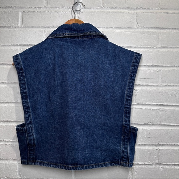 Blue Casual Womens Batwing Sleeve Double Breasted Denim Shirt - Picture 11 of 14